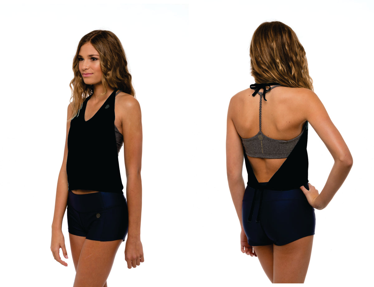 Honey Geometric Halter Neck Cropped Tank main image 0