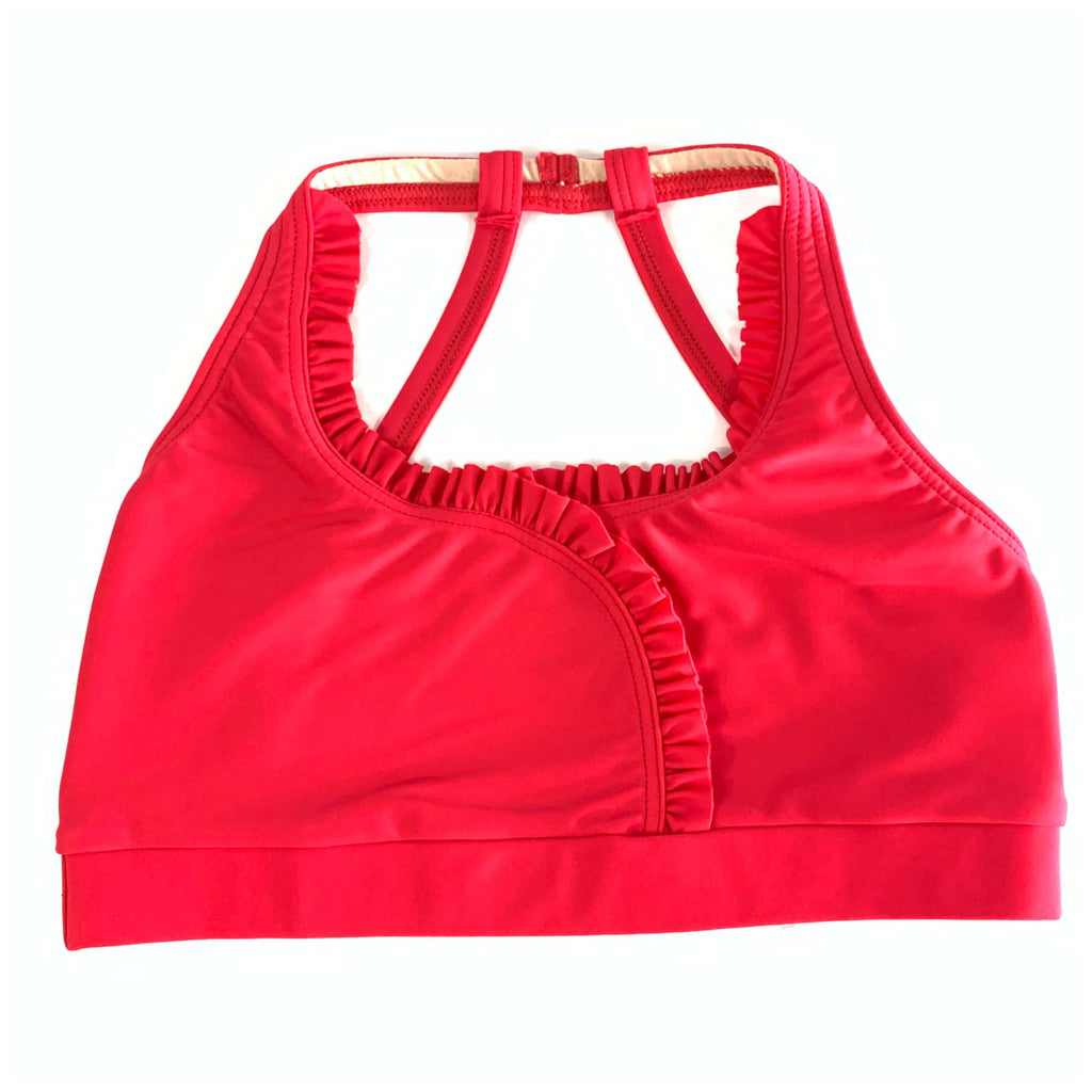 FRILLY TOP RED