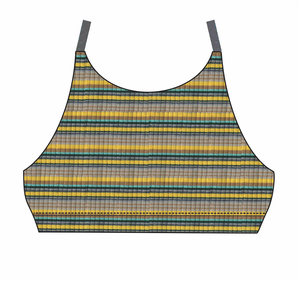 HIVE HALTER - MELLOW YELLOW STRIPE FRONT